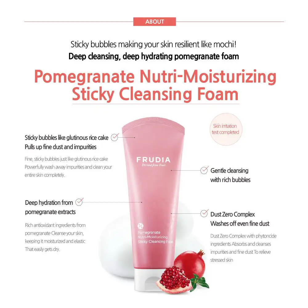 Frudia Pomegranate Nutri-Moisturizing Sticky Cleansing Foam