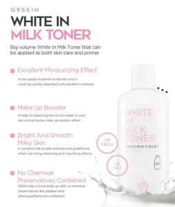 G9 SKIN White In Milk Toner