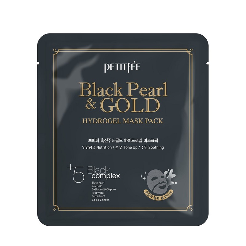 Petitfée Black Pearl & Gold Hydrogel Mask Pack (5ea)