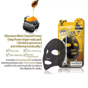 Elizavecca Black Charcoal Honey Deep Power Ringer Mask Pack